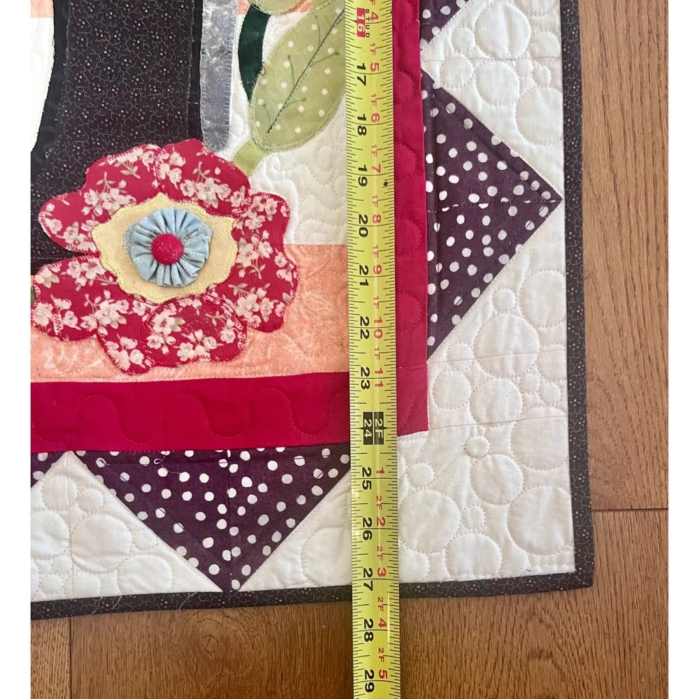 Handmade Sewing Machine Applique Quilt Wall Hanging 27